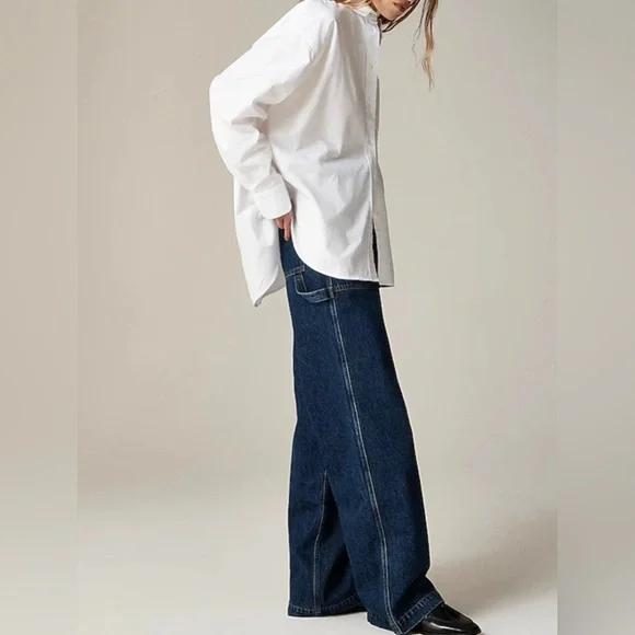 J.Crew Etienne Oversized Button-Up – White | Size Small | Style BY733 NEW - Picture 4 of 4